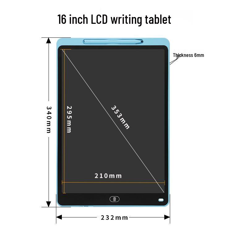 16-20 Inch LCD Writing Tablet: Children's Drawing & Handwriting Board with One-Key Clear