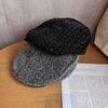 Solid Color Spots Artistic Vintage Women Cap Rhinestone Breathable Autumn Fabric