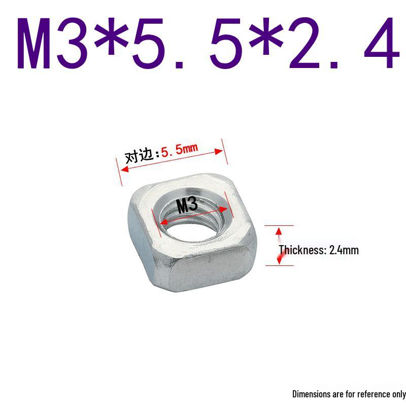 Galvanized Thin Square Nut Cap M4-M16