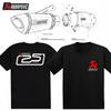 Scorpion Akrapovic Auspuffrohr Mittelteil Endstück Komplett M4 Motorrad Modifiziertes Motorrad Herren Sommer Kurzarm T-Shirt