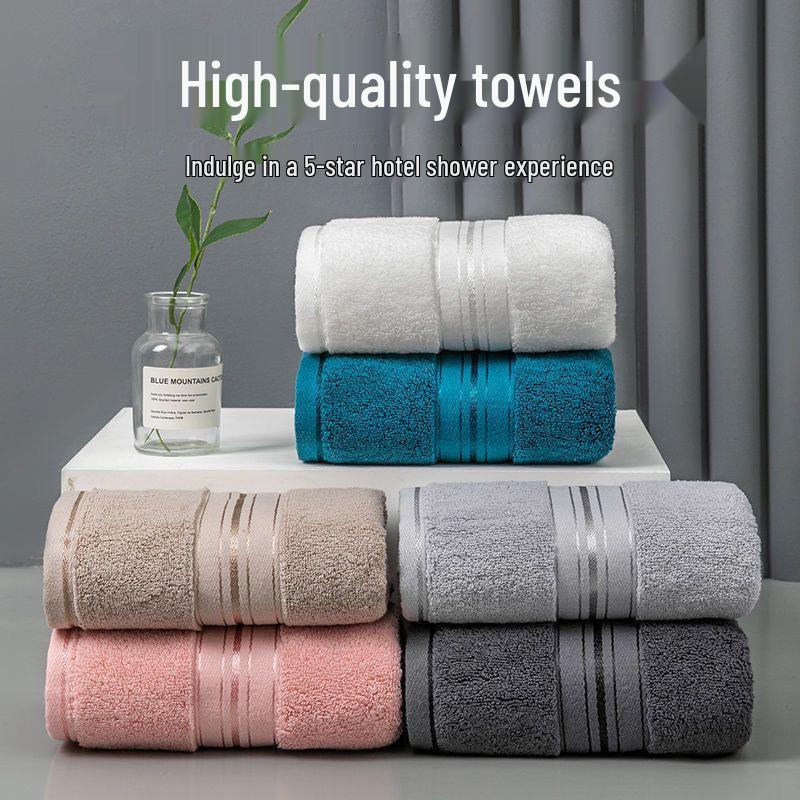 Luxury Cotton Hotel-Quality Towel: Thick, Lint-Free, Absorbent Bath Towel for Men & Women