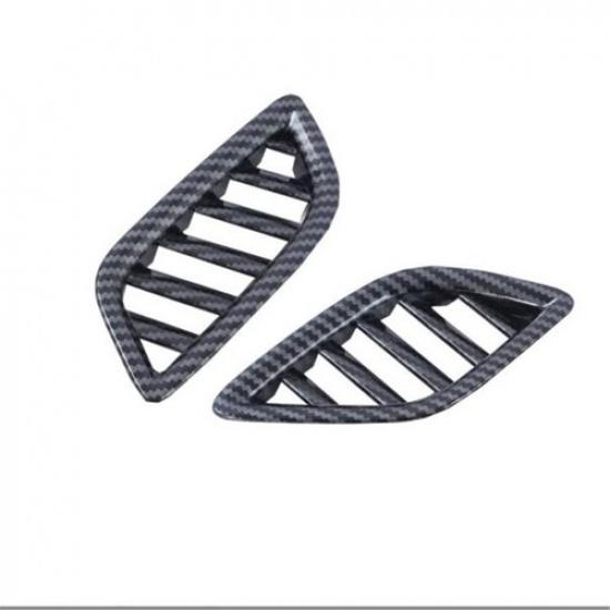 Carbon Fiber Dashboard Air Outlet Vent Cover Trim For Volkswagen ID.4 2021 2022
