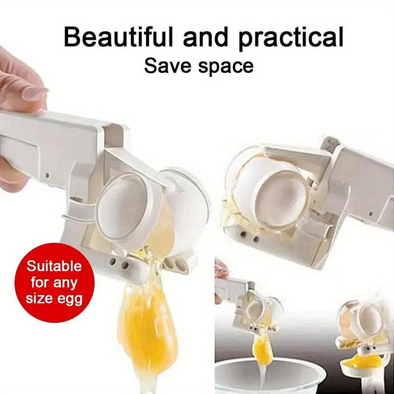 Portable Manual Egg Breaker Shell Separator Heavy-Duty Stainless Steel Handheld Cracker with Ergonomic Handle