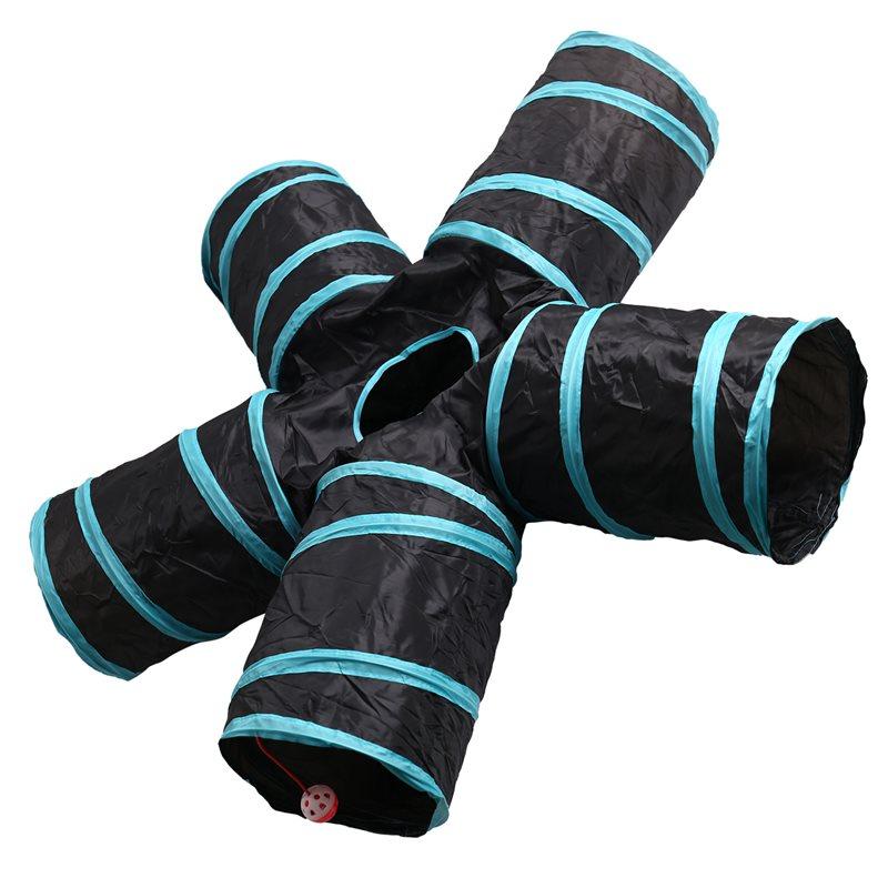 Wear-Resistant Cat Play Tunnel Foldable Cat Tunnel Crinkle Playing Cats Guinea Pig Rabbits Funny Cat Supply
