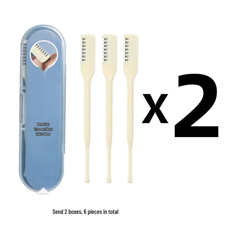 Dual-Head Manual Nose Hair Trimmer for Men - Razor Scissors for Easy Nose Hair Removal