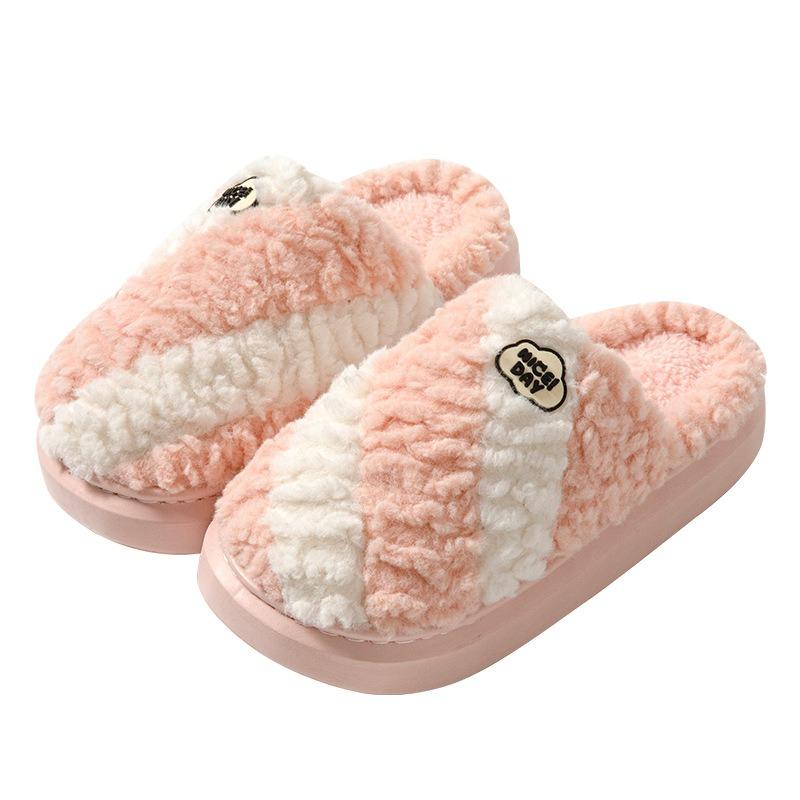 New Cotton Slippers Women's Autumn and Winter Non-slip and Deodorant Thick-soled Couple Slippers Men's Winter Indoor Home Warm Cotton Slippers