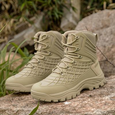 Fashion Men Tactical Boots Lace Up Military Army Boot Unisex Work Hiking Shoe Desert Waterproof Brand Climbing Shoe Male Ankle Size Plus