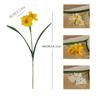 3/5 Pack Artificial Daffodil Swags Plastic Faux Narcissus Flower Bundle for Home Decor