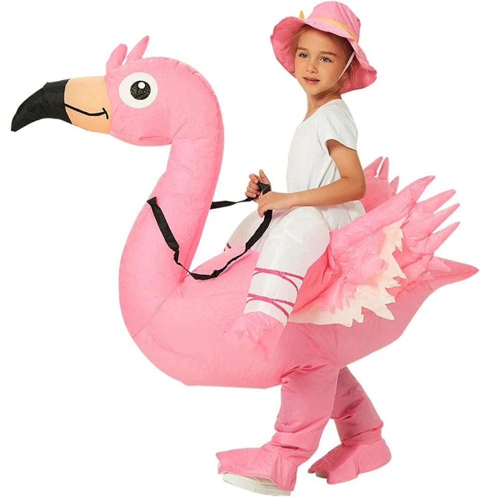 Heiße Jungen Mädchen Flamingo Dinosaurier aufblasbares Kostüm Lustiger Anzug Halloween Weihnachten Purim Anime Party Cosplay Kostüme