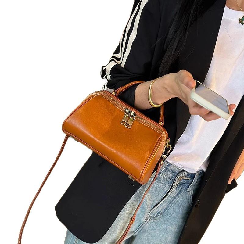 Genuine Leather Handbag Small Pillow Bag Commuting Versatile Women's Cowhide Bag Fashionable Single-shoulder Women's Bag