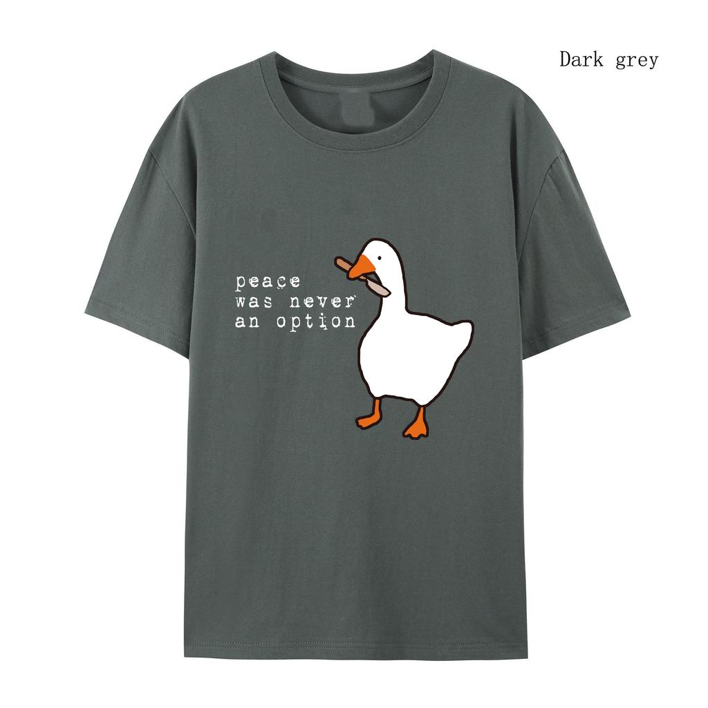Peace Was Never An Option Printing T-shirt Funny T-shirt T-shirt Novelty Oversized Tops Harajuku Hat Rope T-shirt