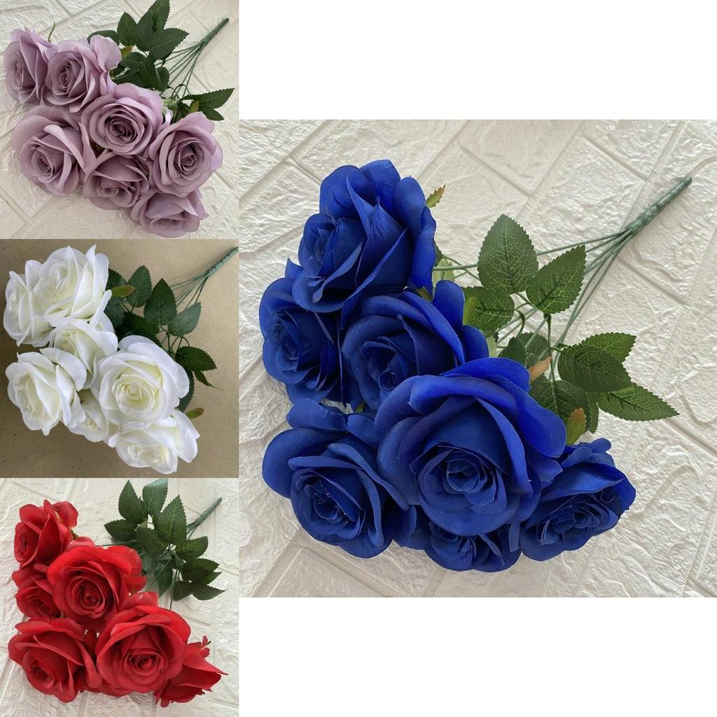 Simulation Rose Bouquet For Wedding Decor Photography Props Home Decoration Diy