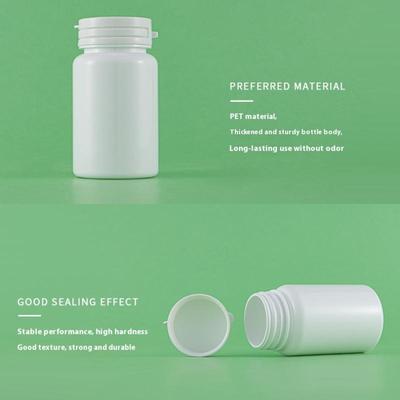 1 Adet 100/250 Ml Boş Plastik Şişe Vitamin Tableti Doldurma Şişesi Çekme Halkalı Yırtılabilir Kapaklı Takviye Hap Kabı Kapsül