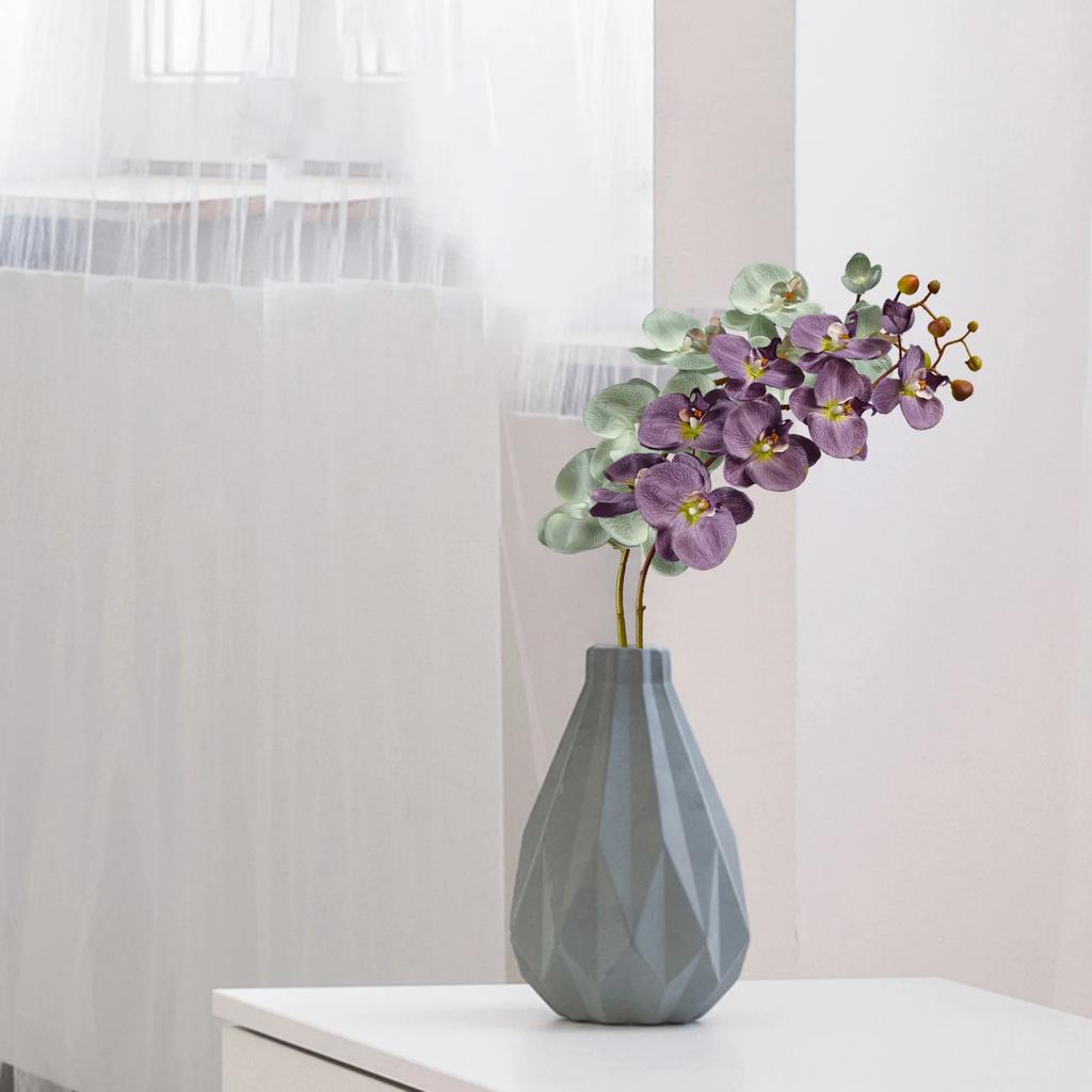 104cm 9-Heads Artificial Butterfly Orchid Fake 3D Phalaenopsis Simulation Flower Real Touch Plants Wedding Home Garden DIY Decor