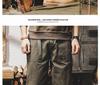 Men’s Trendy Retro Lumberjack Cuffed Pants - Loose, Straight, Casual Workwear for Spring and Autumn.