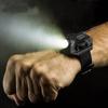 Portable LED Wrist Light with Time Display Function XPE LED Wrist Watch Flashlight Torch for Outdoor Sports Activity