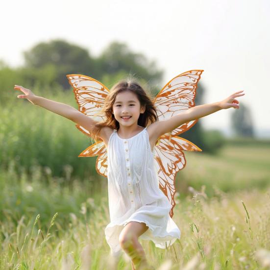 Yousheng Fairy Wing for Girls Women Organza Angel Wings Halloween Butterfly Cosplay Costume for Cosplay Party Accessory
