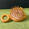 BEPAN Portable Cat Air Cushion Massage Comb Sandalwood Air Cushion Comb Cute Kitten Air Bag Combs Hair Styling Ring Scalp Massage Comb