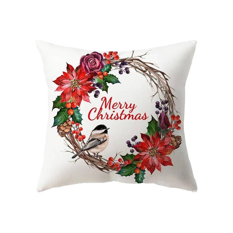 Christmas Themed Pillowcases Car Accessories Office Santa Claus Living Room Sofa Home Pillowcases