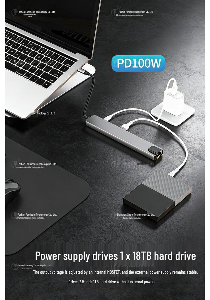 USB-C Docking Station: Laptop and Tablet Expansion Adapter with HDMI & USB 3.0