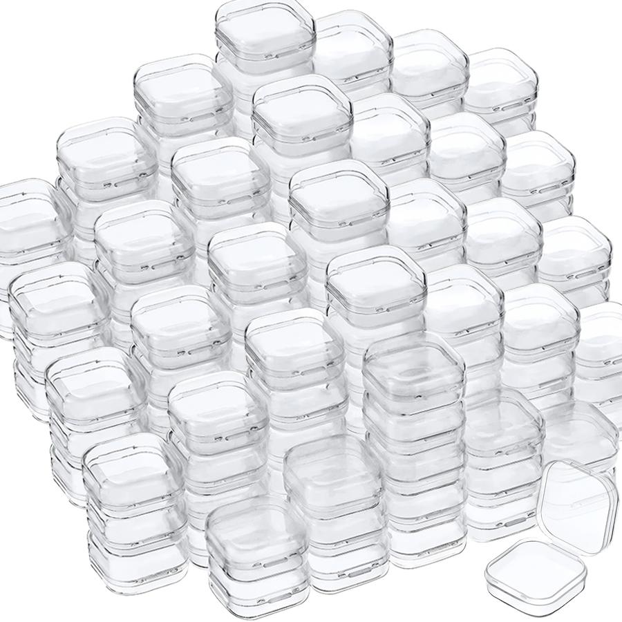 20/40/80pcs 3.5cm Transparent Mini Storage Boxes - Space-Saving Organizer for Jewelry Necklaces Earplugs Household Small Items