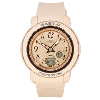 Reloj para mujer Baby-G analógico digital con correa de resina y esfera en oro rosa de cuarzo BGA-290SA-4A 100M