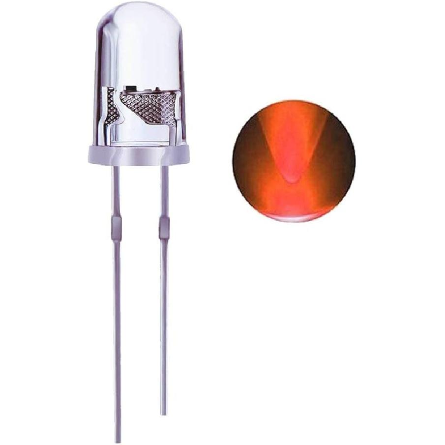 100PCS 5mm Warm White LED Diode Lights Clear Emitting LEDs for High Intensity Super Bright Lighting Bulb Lamps Electronics Components Lamp Diodes