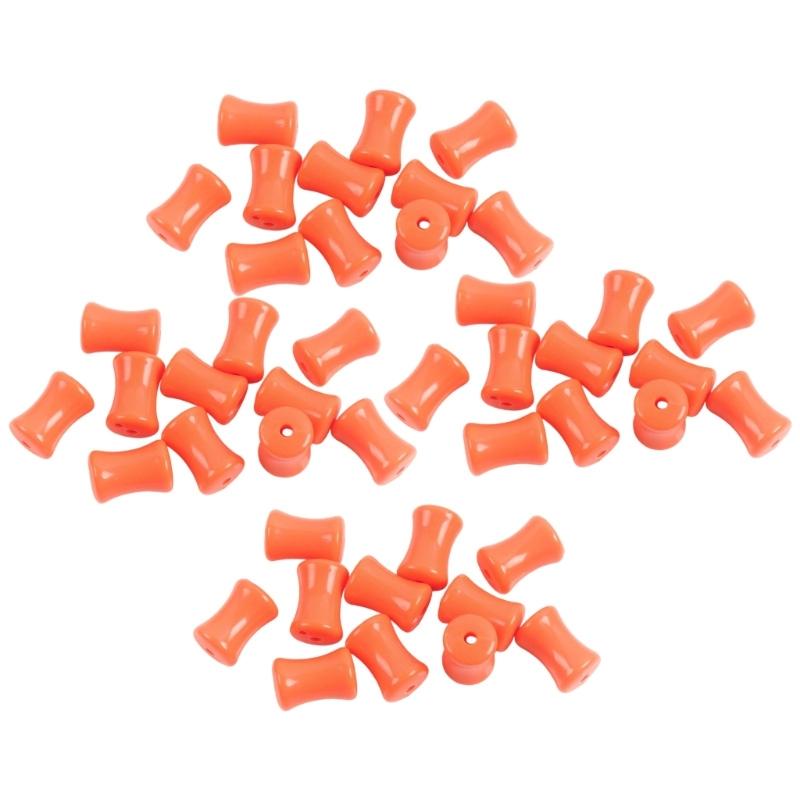 Pack Of 30 Oranges Glow In The Dark Acrylic Bamboo Beads For Handmade Bracelets And Necklaces Jewelry Making Supplies