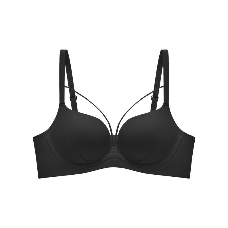 Traceless gathering, secondary breasts underwear, sexy pure desire to support, showing big breathable leopard print, small chest, no steel ring bra