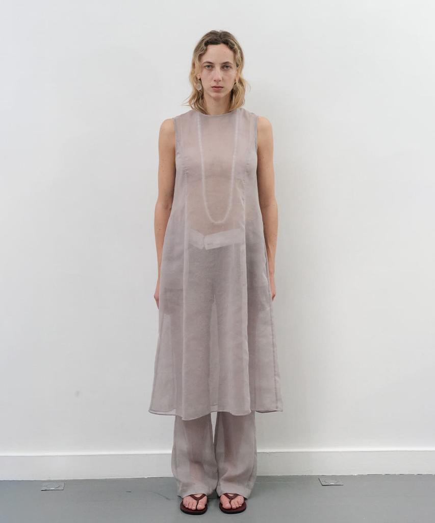 Amomento Sheer Long Dress_Grey