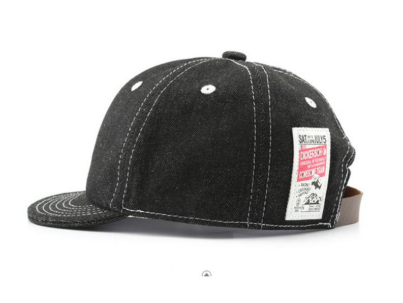 Unisex Denim Applique Baseball Cap - Korean & Japanese Style Soft Top Duckbill Hat Trend