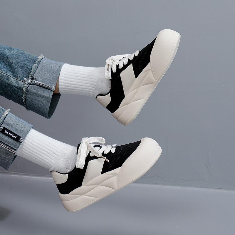 White Shoes for Women  New Spring Students Korean Style Versatile Casual Ins Fashion Shoes Thick Bottom Fashion Sneakers Br992