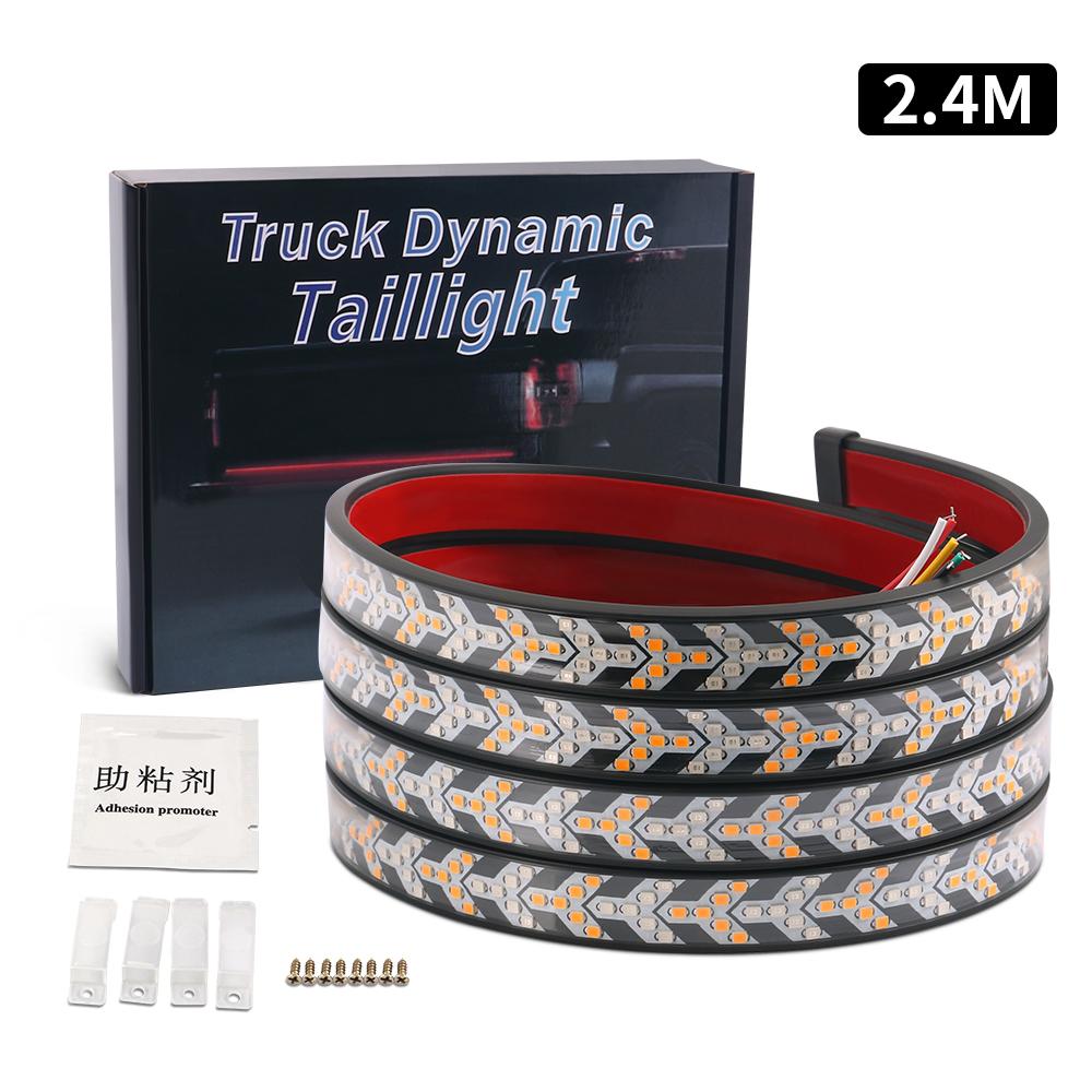 Car Truck LED Tailgate lights Strip Turn Signal Lamp Flowing Dynamic Warning Brake Reverse Tail light Bar For Pickup Jeep 12V24V