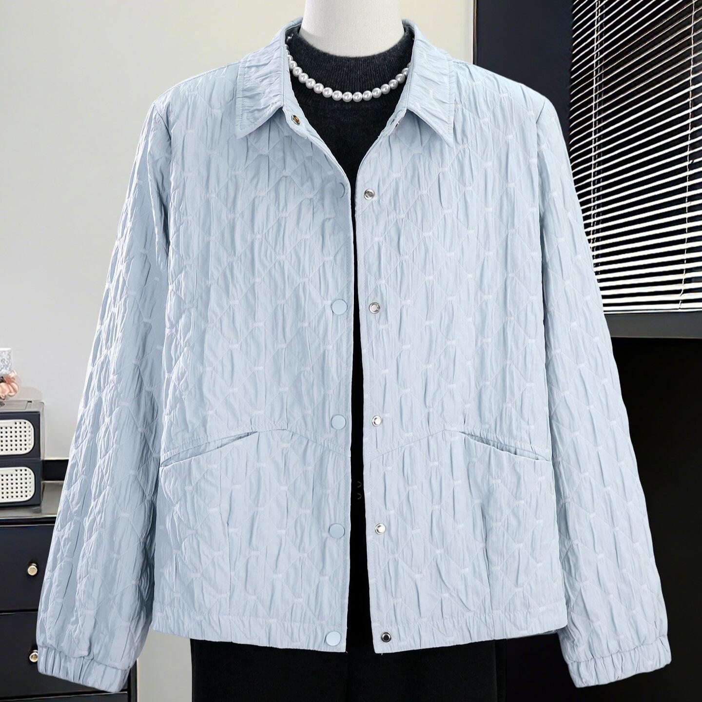 

2026 Spring Autumn Stylish Mom Jacket - Casual Shirt for Middle-aged & Elderly Women XL (125-140 Jin)