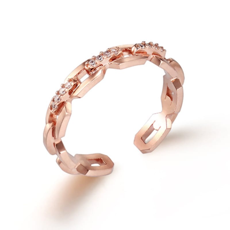 CRANNE Cubic Chain Open Ring C24RB096