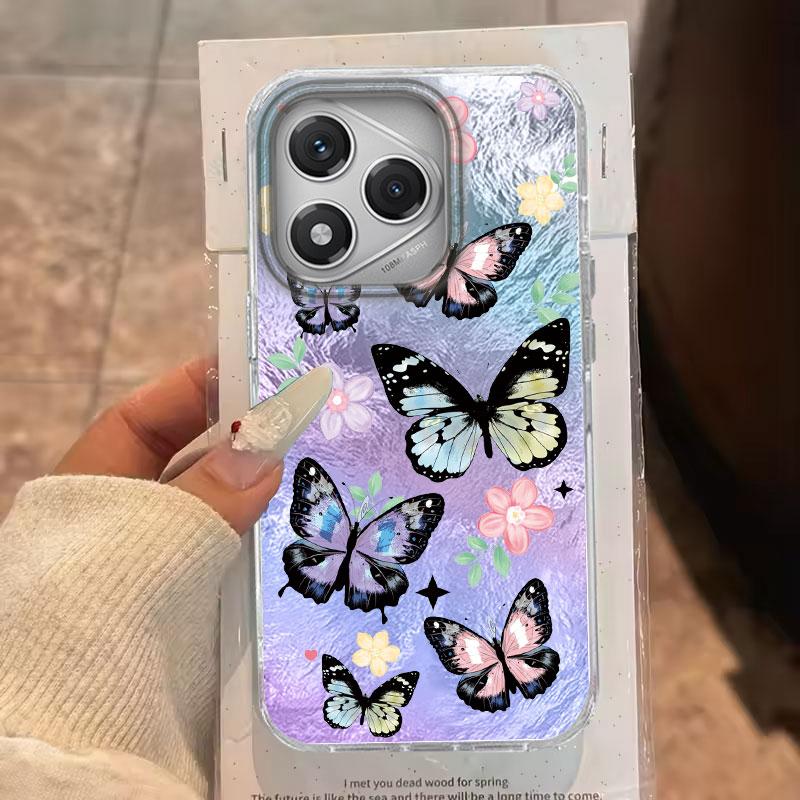 Case For Honor 400 Lite 200 Pro 200 Lite X9c X9a X8b X8a 5G Phone Cover Green Black Butterfly Gradient Pattern For Honor 200 Bag