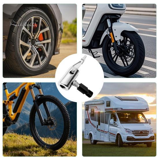 Locking Air Pump Fitting Hose Adapter 90 Degree Connector Zinc 90-degree Alloy Tire Inflator for Cars Motorcycles Bicycles