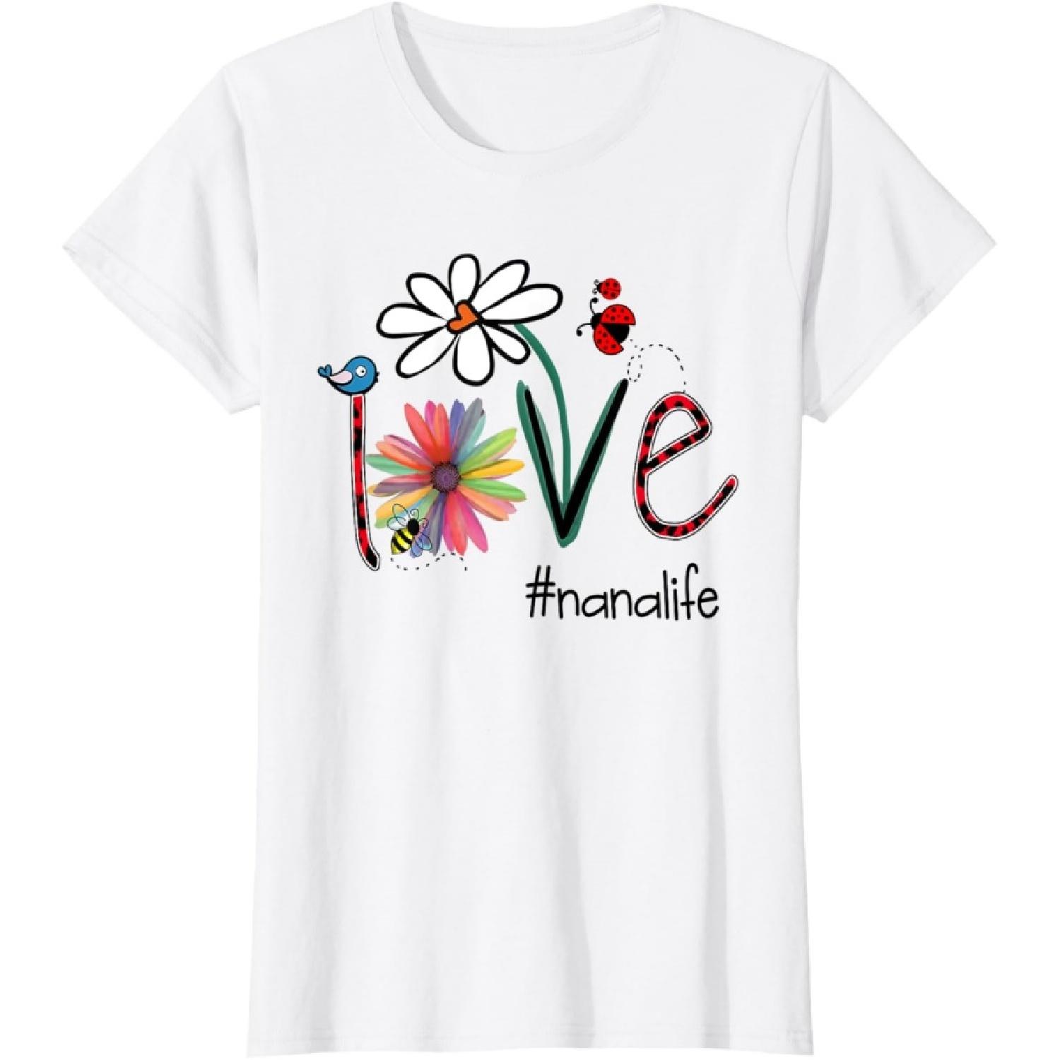 Love NaNa Life- Bee and Bugs-Grandma tshirt XXXXXL белый