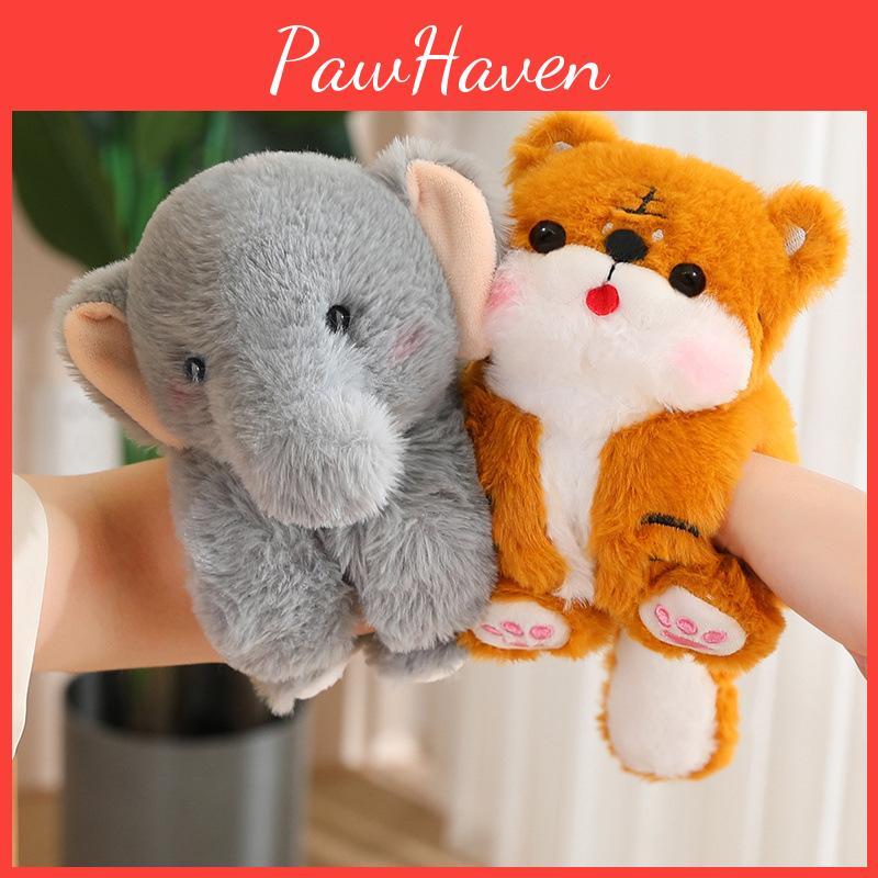 Tiger Panda Animal Rabbit Plush Hand Clap Ring Bracelet Doll 23cm Decoration