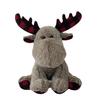 Christmas 12 Inch Antlers Can Bend Brown Reindeer Plush Toys Holiday Gifts