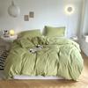 Ins Solid Color Washed Cotton Quilt Cover Single and Double Four Seasons Pure Cotton Quilt Cover