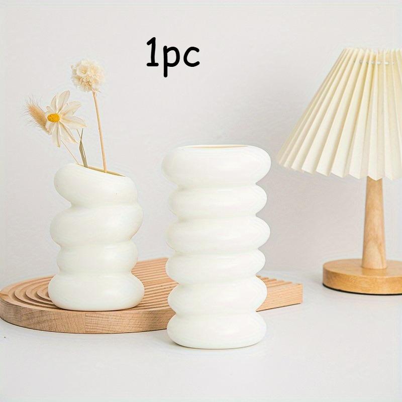 Plastic White Vase, Nordic Creative Flower Arrangement Container, Simulated Vase Decoration, for Home Decoration Ornament