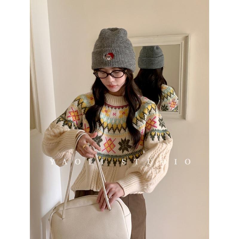 Autumn and Winter Thickened Warm Glasses Puppy Embroidered Knitted Woolen Hat for Women Korean Style Cold Proof Face Showing Small Pullover Hat