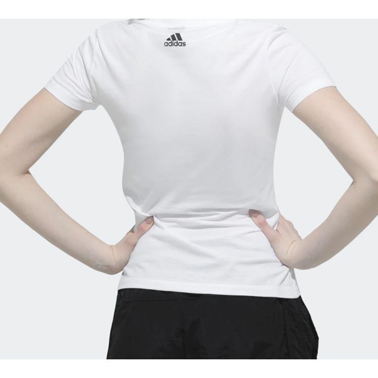Adidas Originals Trefoil Round Neck T-Shirt Women Tops White EC4745
