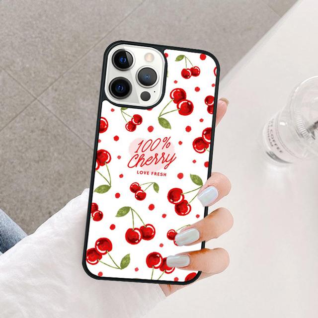 Food fruit red Cherry Phone Case Cover For iPhone 17 Air 15 16 14 13 12 Pro Max 11 Pro Max Plus Coque Shell