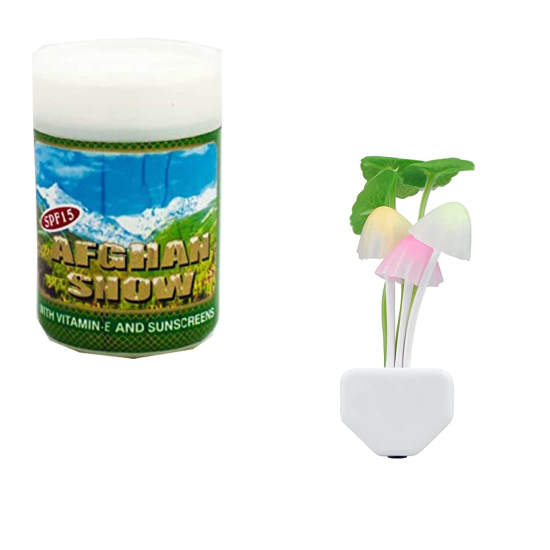 RSINC Afghan Snow Winter Skin Cream  | Iconic Indian Beauty Product with free RSINC the green plants on the wall led night light