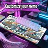 Custom Name Personalized Leo Messi Pattern Mousepad, Laptop PC Desk Mat, Decorative Desk Mat for Home Keyboard Pad Gift