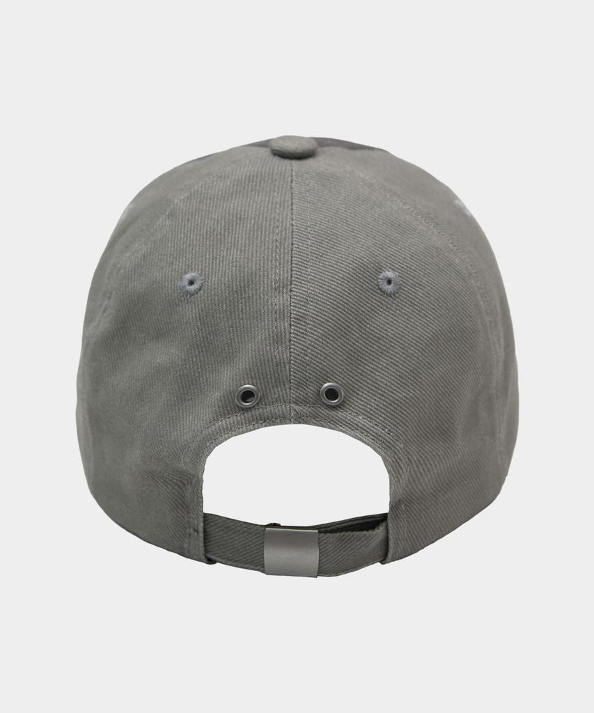 Makoi Block Layered Word Two-Tone Color Block Cotton Ball Cap [Charcoal]