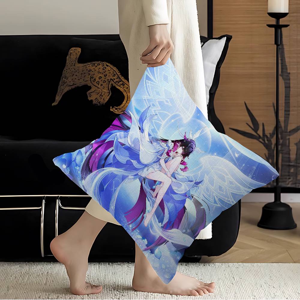 Genshin Impact Columbina Cushion Cover Decorative Pillow Sofa Home Decor case pillow cases