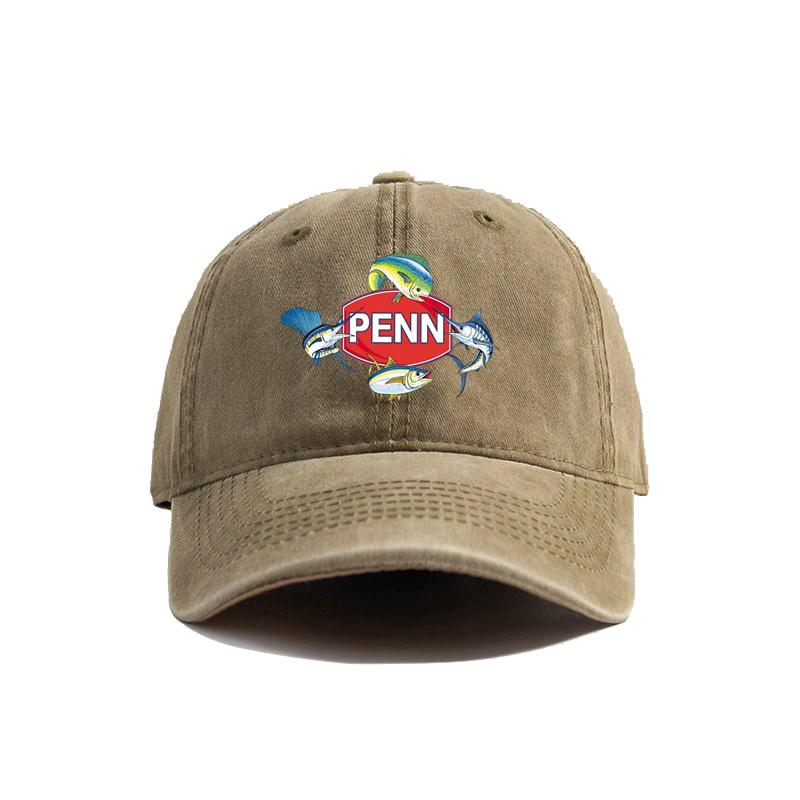 Penn Reels Baseball Caps Distressed Hats Cap Unisex Women Retro Outdoor Summer Adjustable Fishing Lover Hat
